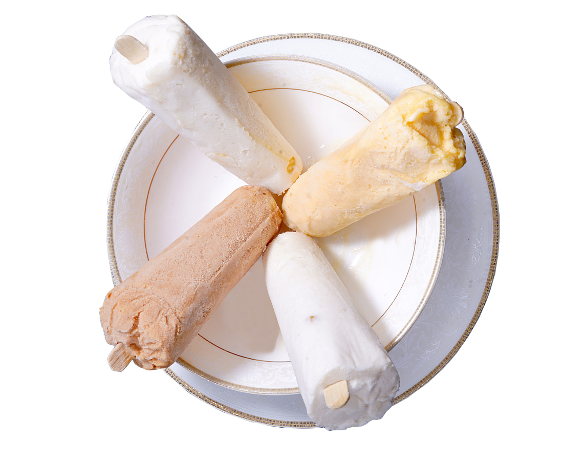 Traditional kulfi single piece rich creamy frozen dessert