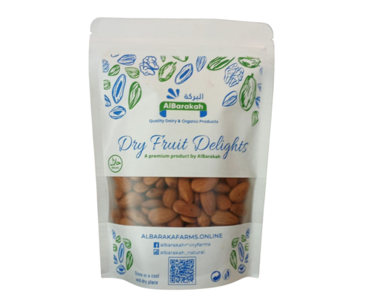 Smoked American almonds roasted and packed in 250gm and 500gm packs