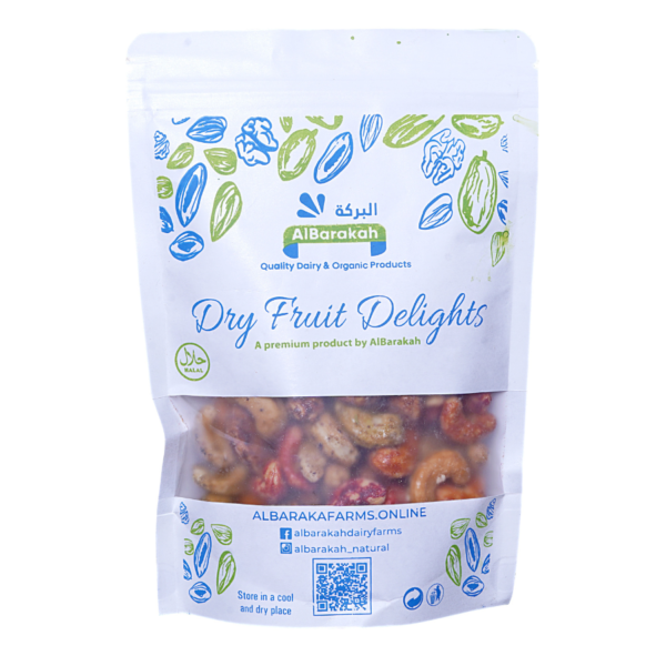 Premium whole cashew nuts with shell available in 250gm and 500gm packs