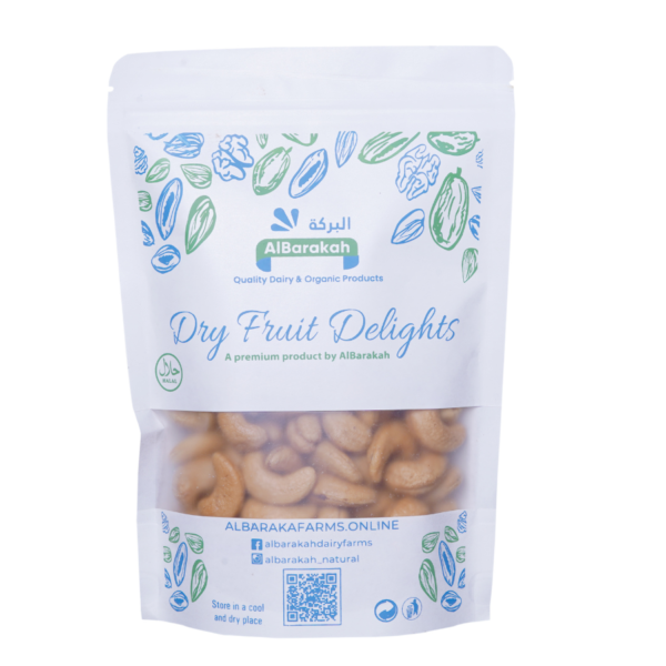 Salted roasted cashew nuts in premium quality packaging