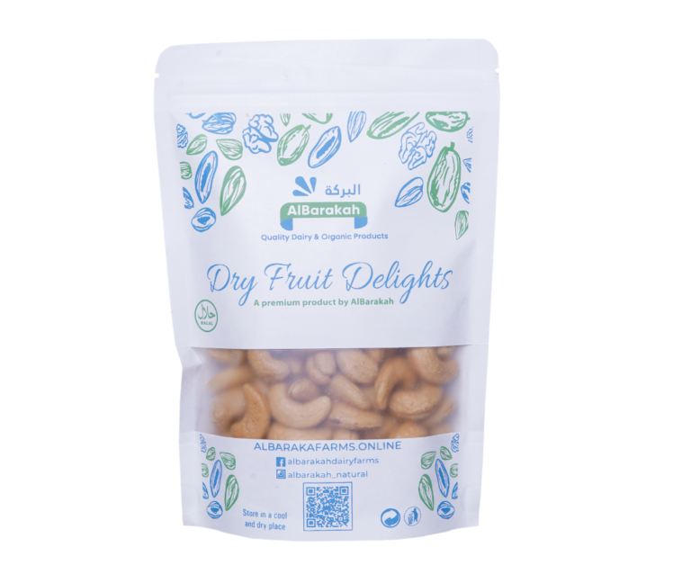 Salted roasted cashew nuts in premium quality packaging