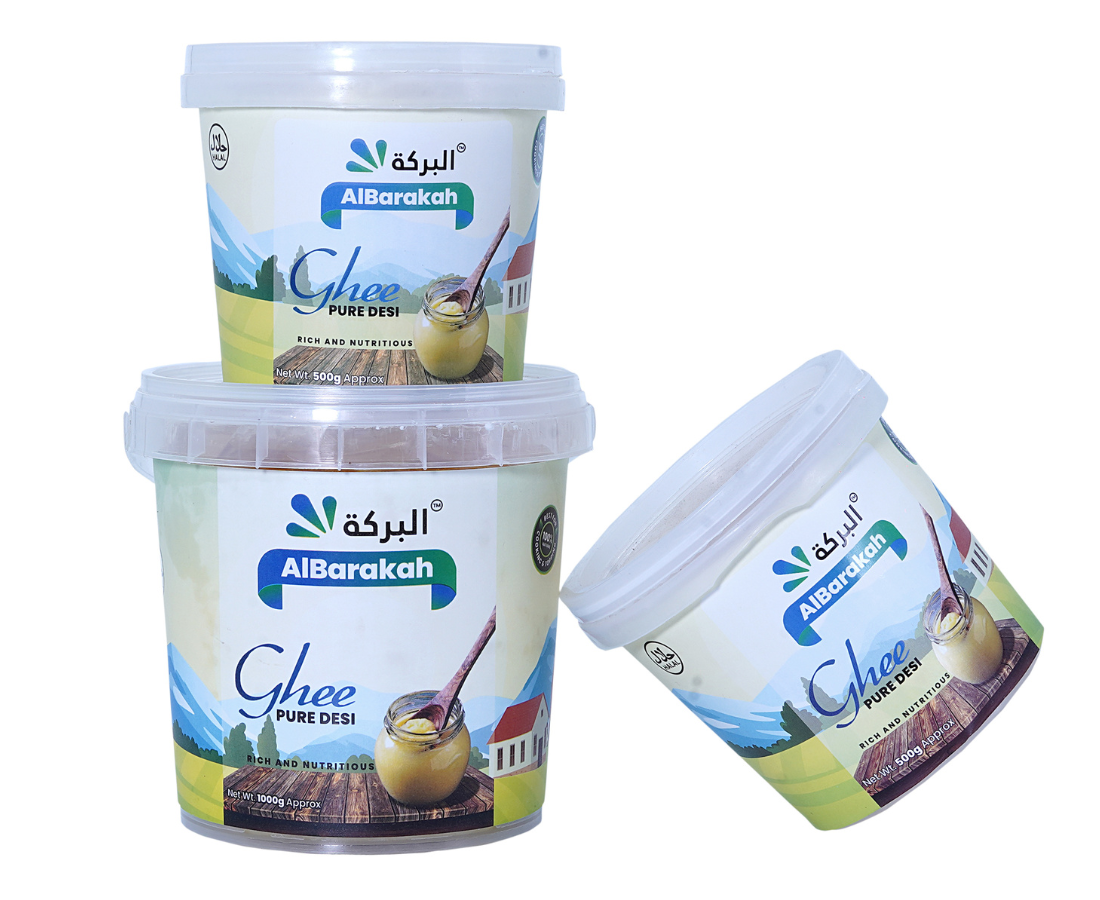Pure desi ghee large container traditional clarified butter