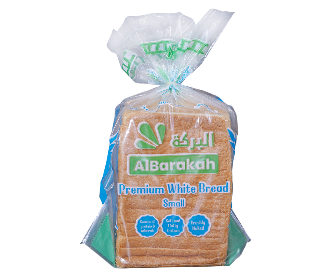 Fresh white bread small loaf soft and fluffy bakery product