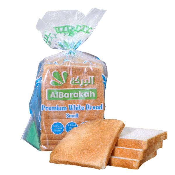 Fresh white bread small loaf soft and fluffy bakery product