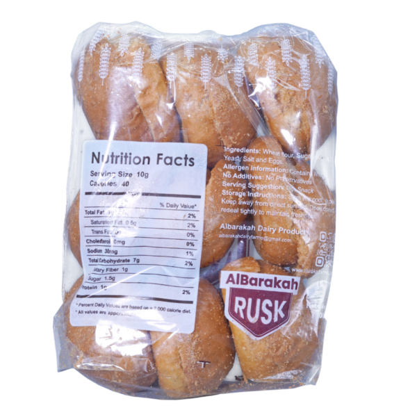 Stack of golden, crispy round rusks on a plate